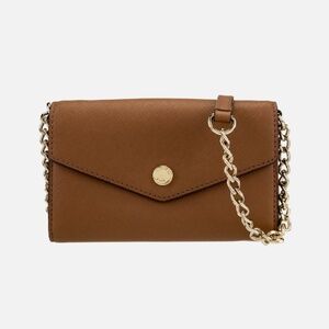 Michael Kors Brown Leather Small Crossbody Wallet